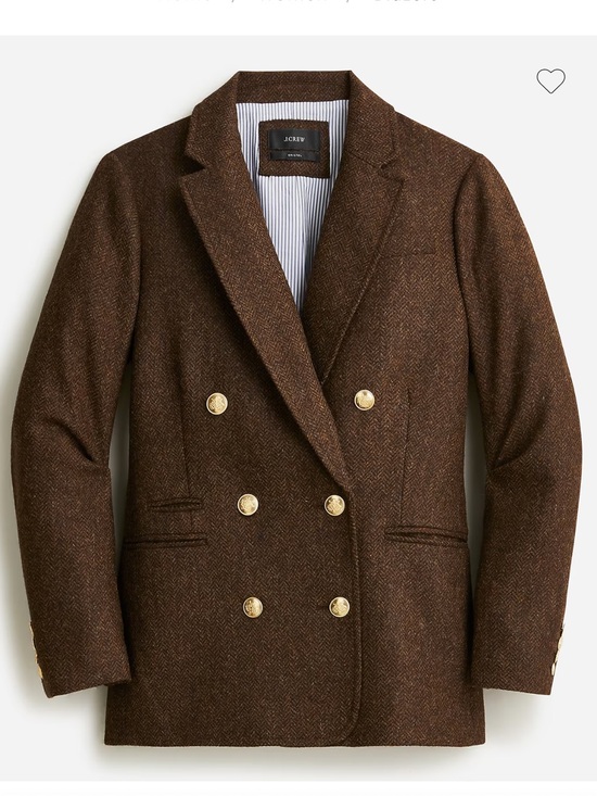 J. Crew Jackets & Blazers - J. Crew Bristol Chocolate Brown Blazer Herringbone NWT